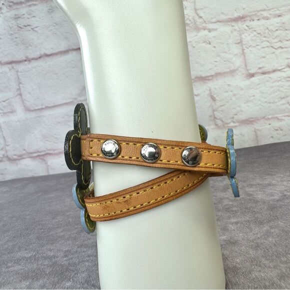 Louis Vuitton Patent Fleur Flower Double Wrap Vachetta Bracelet - Picture 8 of 16